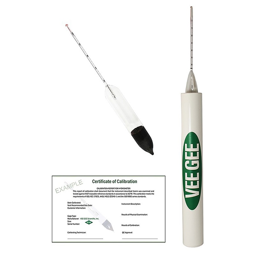Hydrometers with NIST Cer