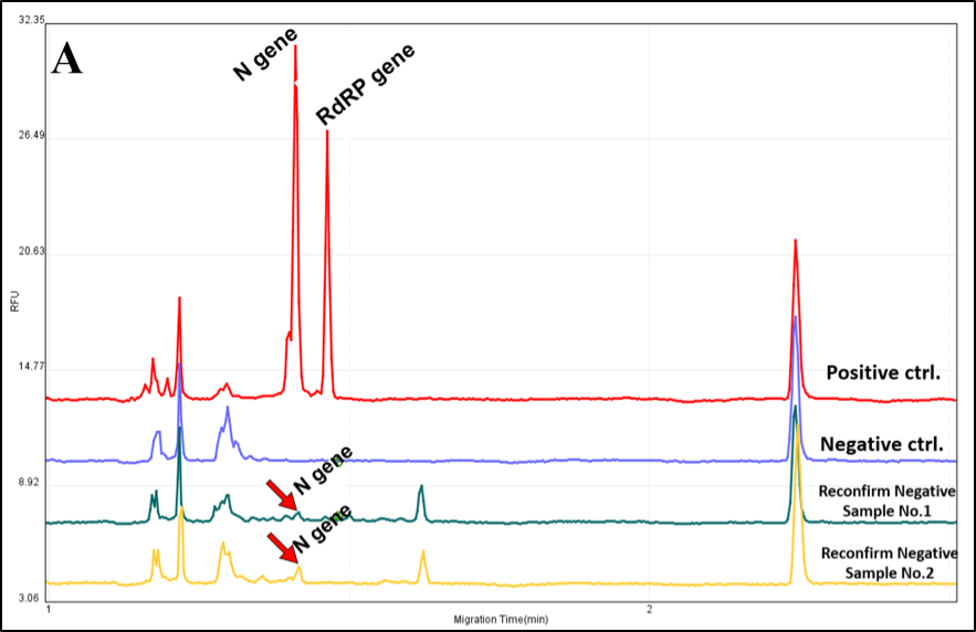 Higher detection sensitivity results produced by Qsep1-LITE capillary gel electrophoresis system.