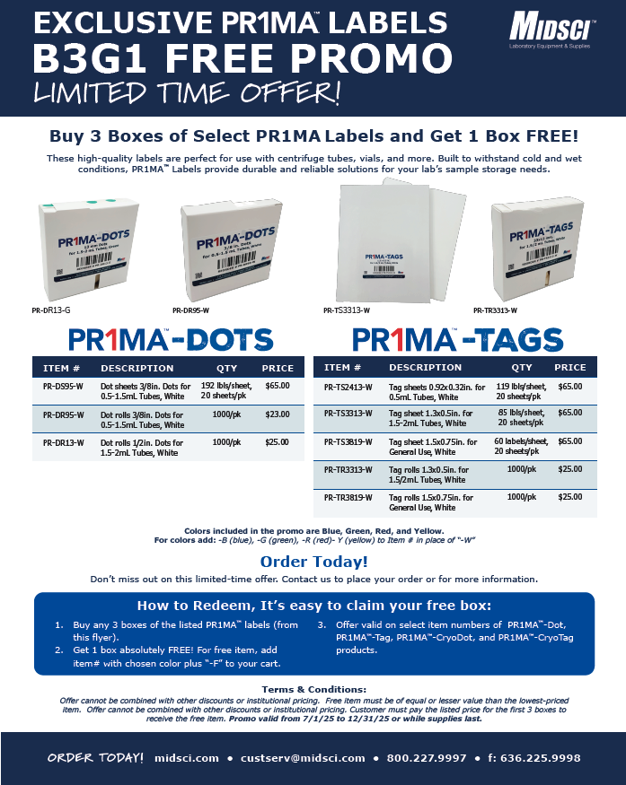 PR1MA™ Lables Promo