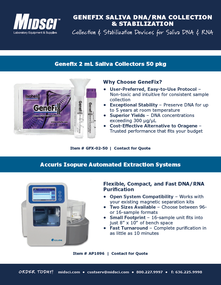 DNA-RNA Collection and PCR Recommendations