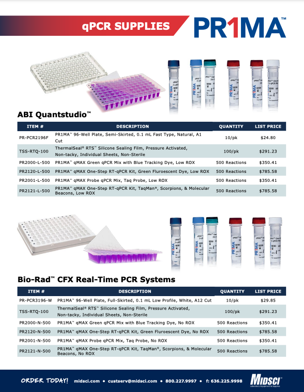 PR1MA™ qPCR SUPPLIES