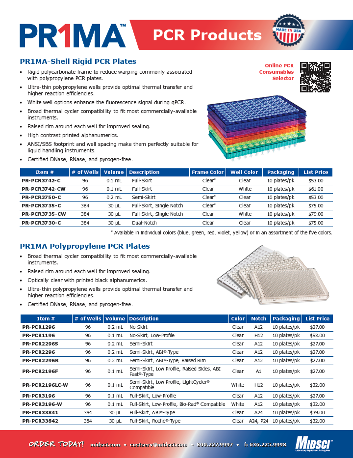 PR1MA™ qPCR Supplies