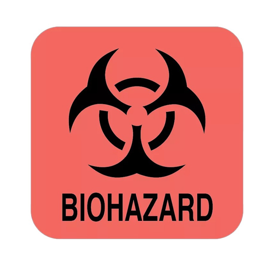 Biohazard Tag Labels on a Roll
